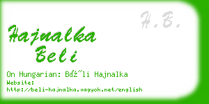 hajnalka beli business card